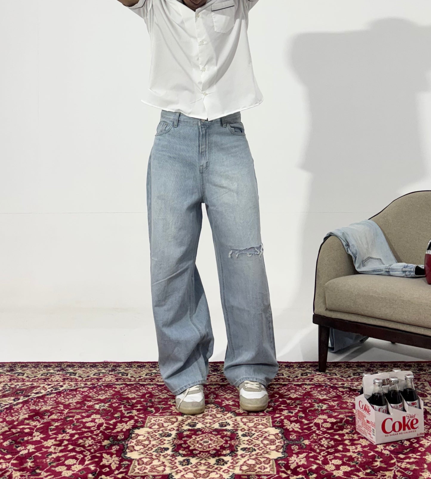 Men's Cloud Wash Baggy Denim