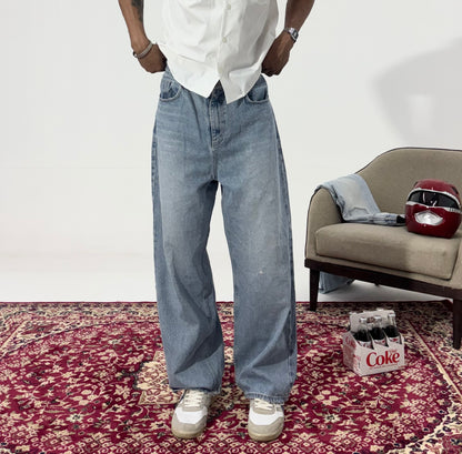 Men's Light Wash Balloon Fit Denim