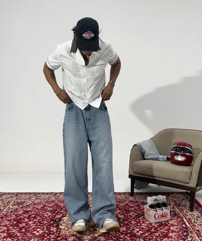 Men's Light Wash Balloon Fit Denim