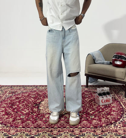 Men's Riot Rip Wide-Leg Denim