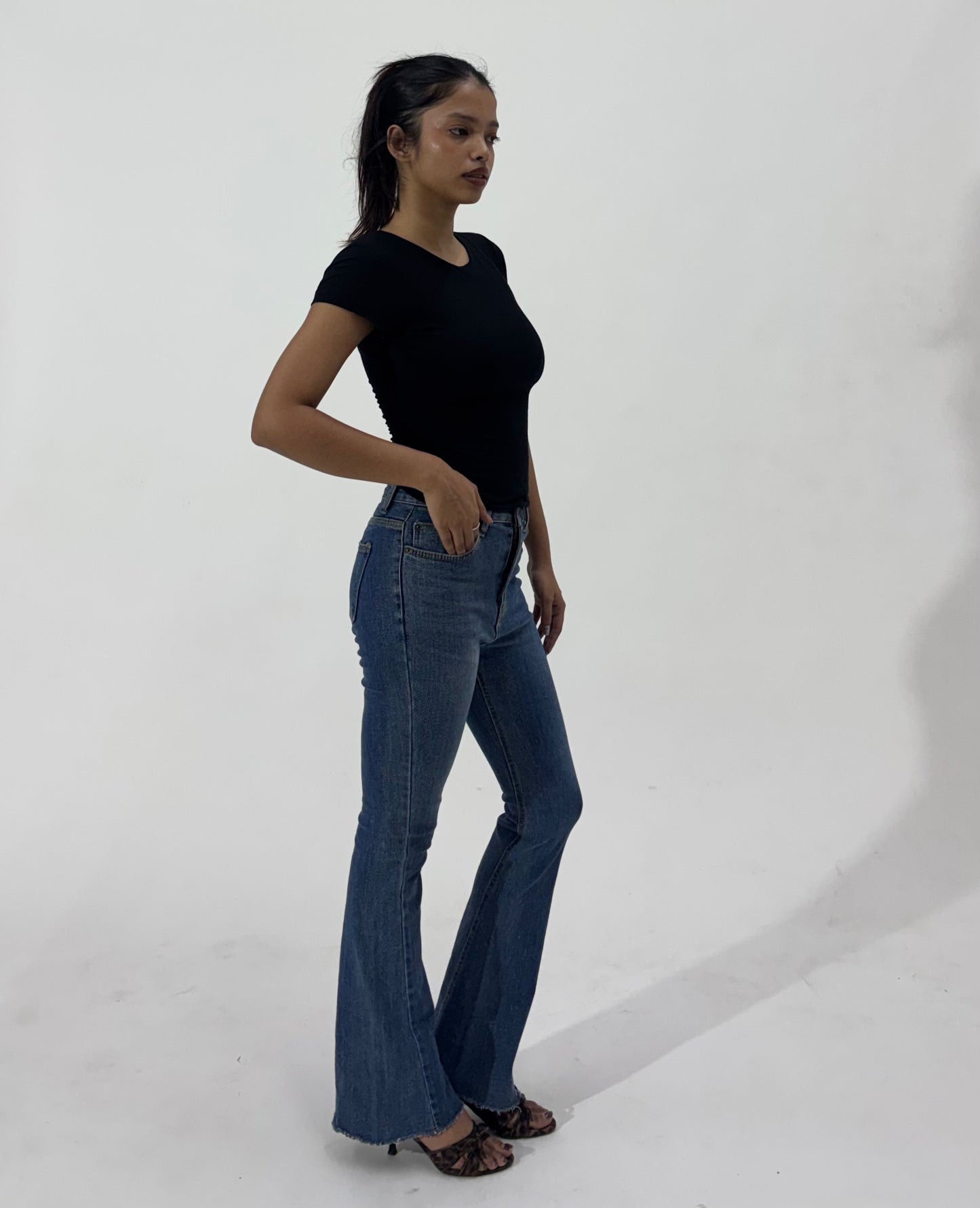High rise denim flare Women's jeans