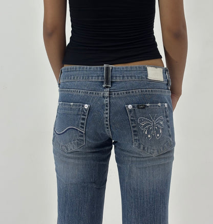 Light Wash Low Rise Flared Women's Jeans