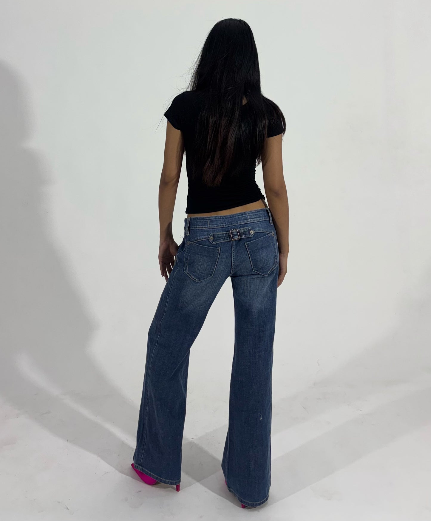 Vintage Wash Wide Leg Women's Jeans