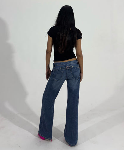 Vintage Wash Wide Leg Women's Jeans