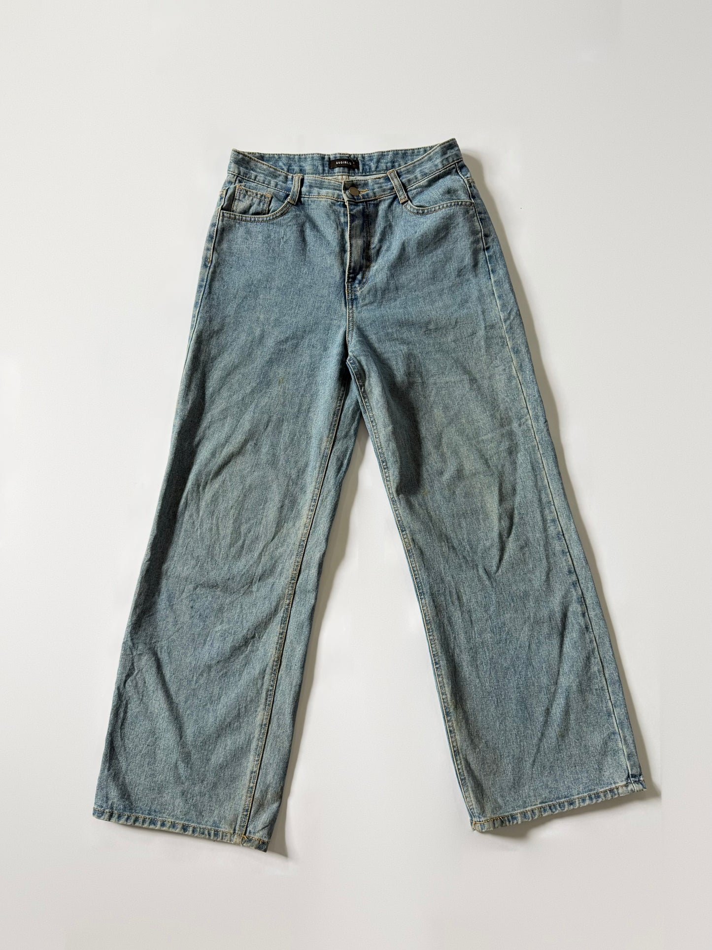 Washed straight wide leg Jeans