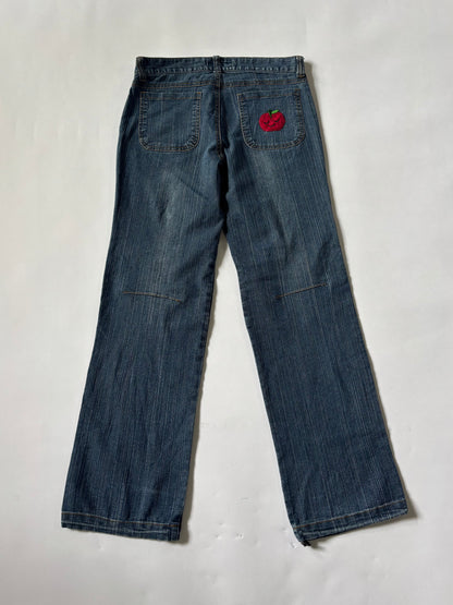 Embroidered Wash Jeans