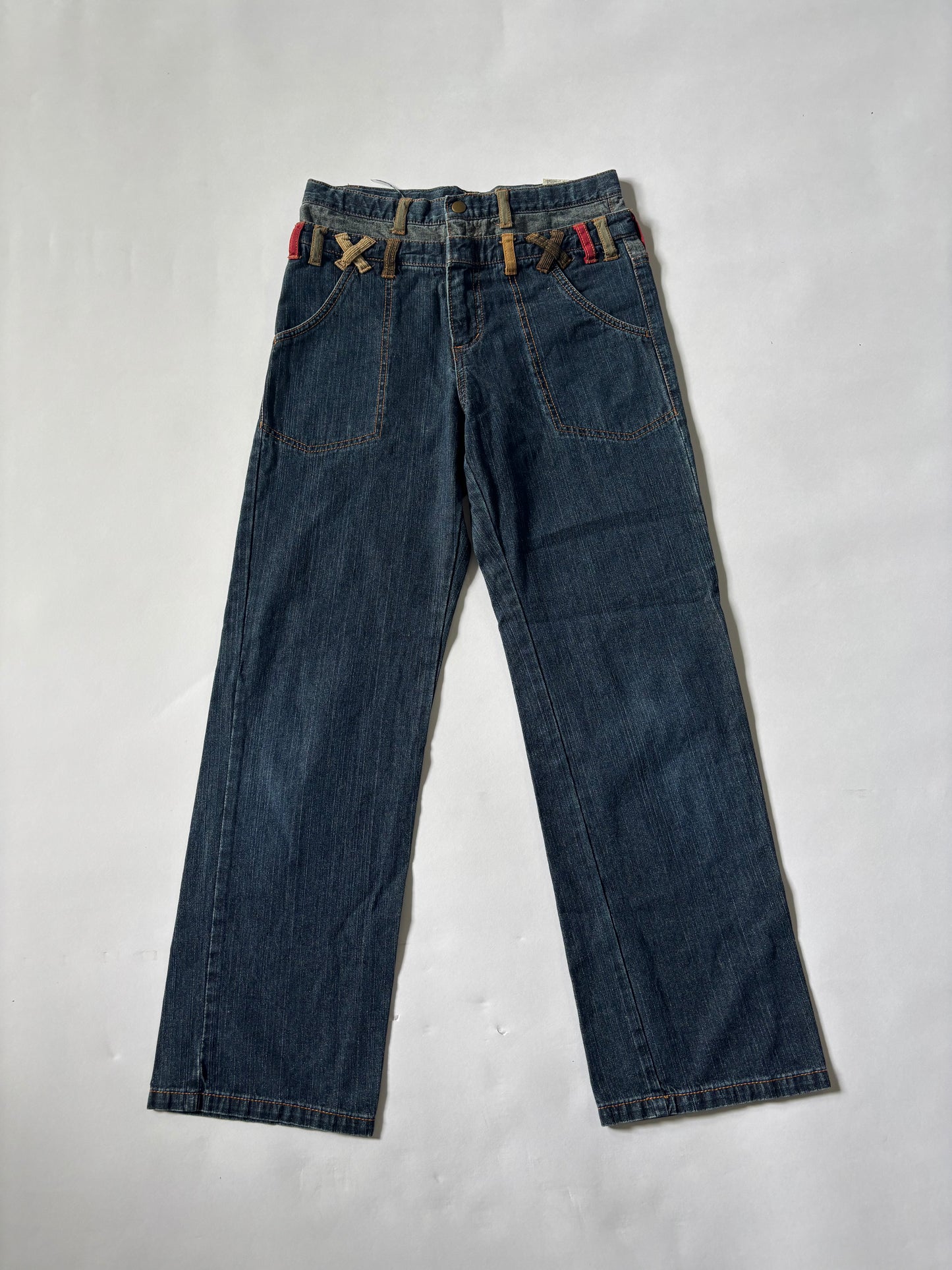 Dark blue washed jeans