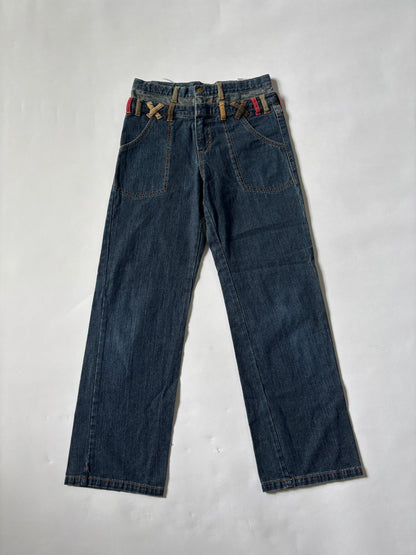 Dark blue washed jeans