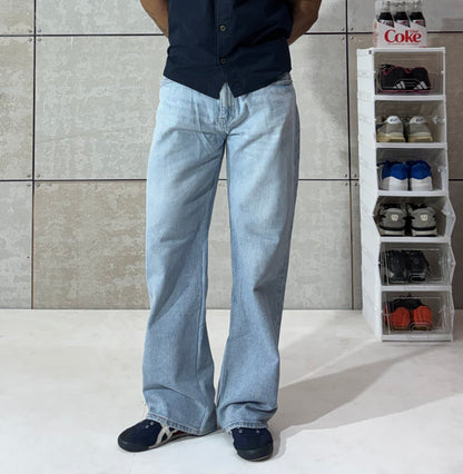 Men's Ice Blue Relaxed Fit Denim