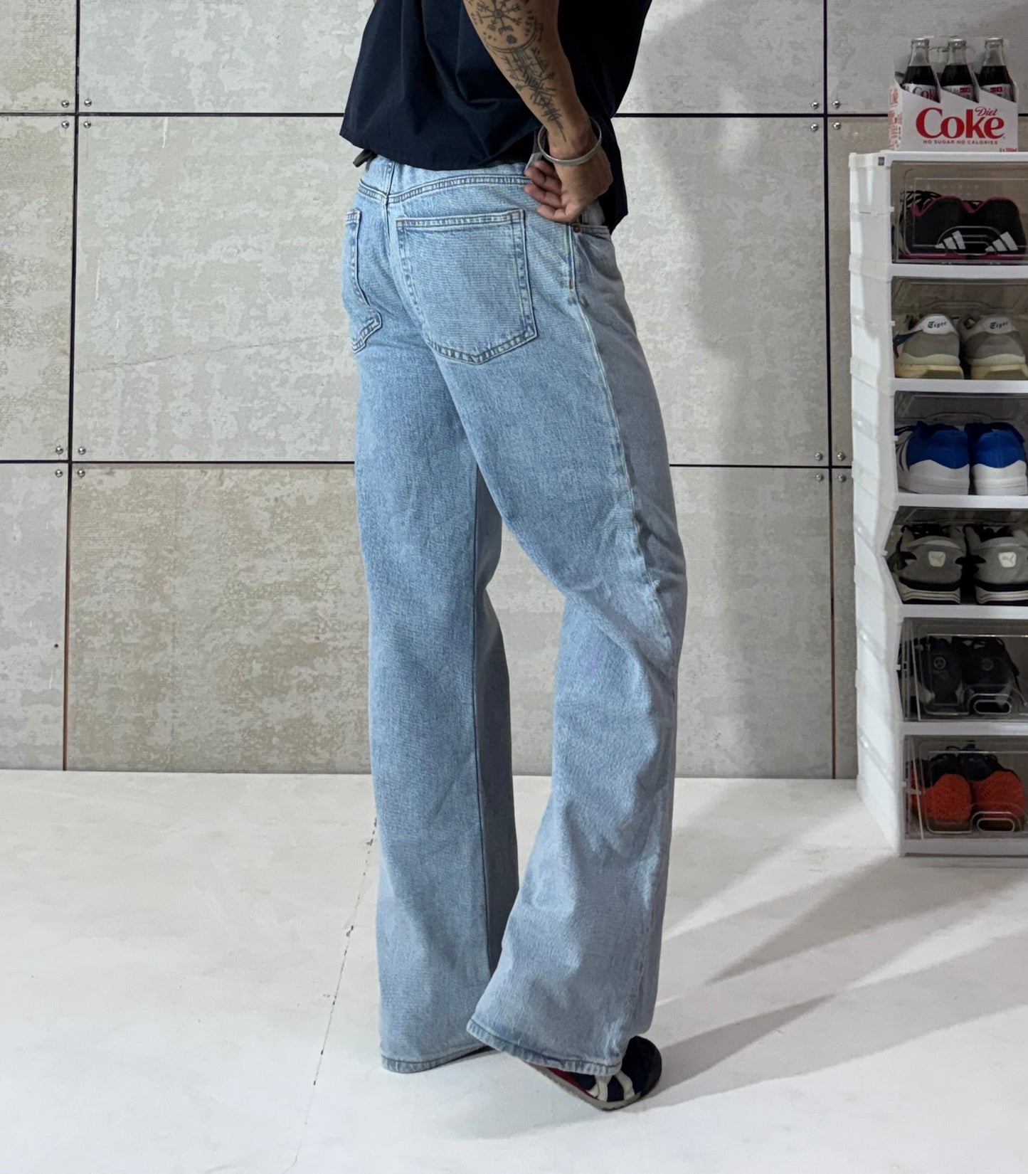 Men's Ice Blue Relaxed Fit Denim
