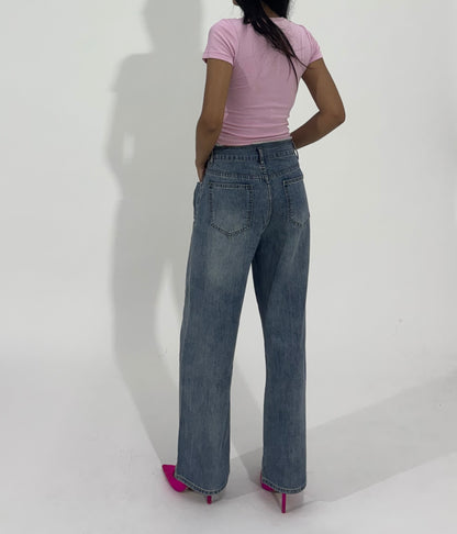 Paperbag Wide-Leg Women's Jeans