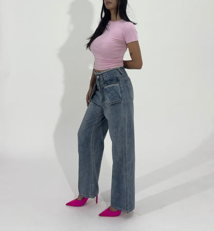 Paperbag Wide-Leg Women's Jeans