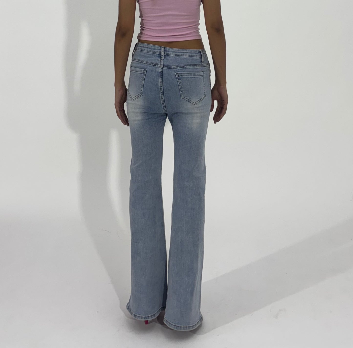 Front-Slit Flared Women's Jeans