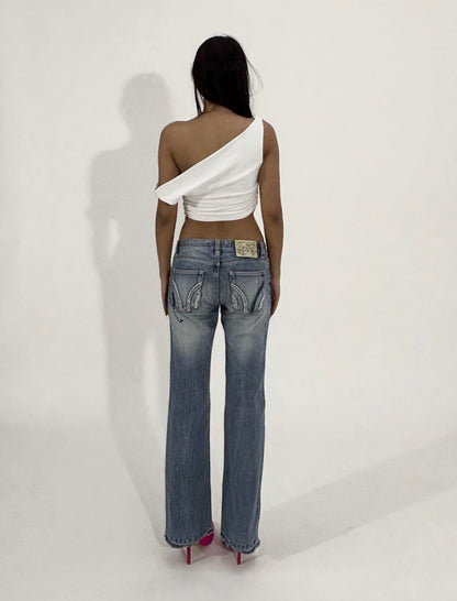 Graphic Wide Leg Women's Jeans