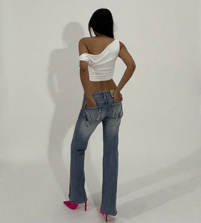 Graphic Wide Leg Women's Jeans