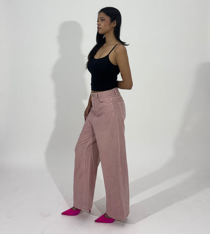 Pastel Wide-Leg Women's Jeans