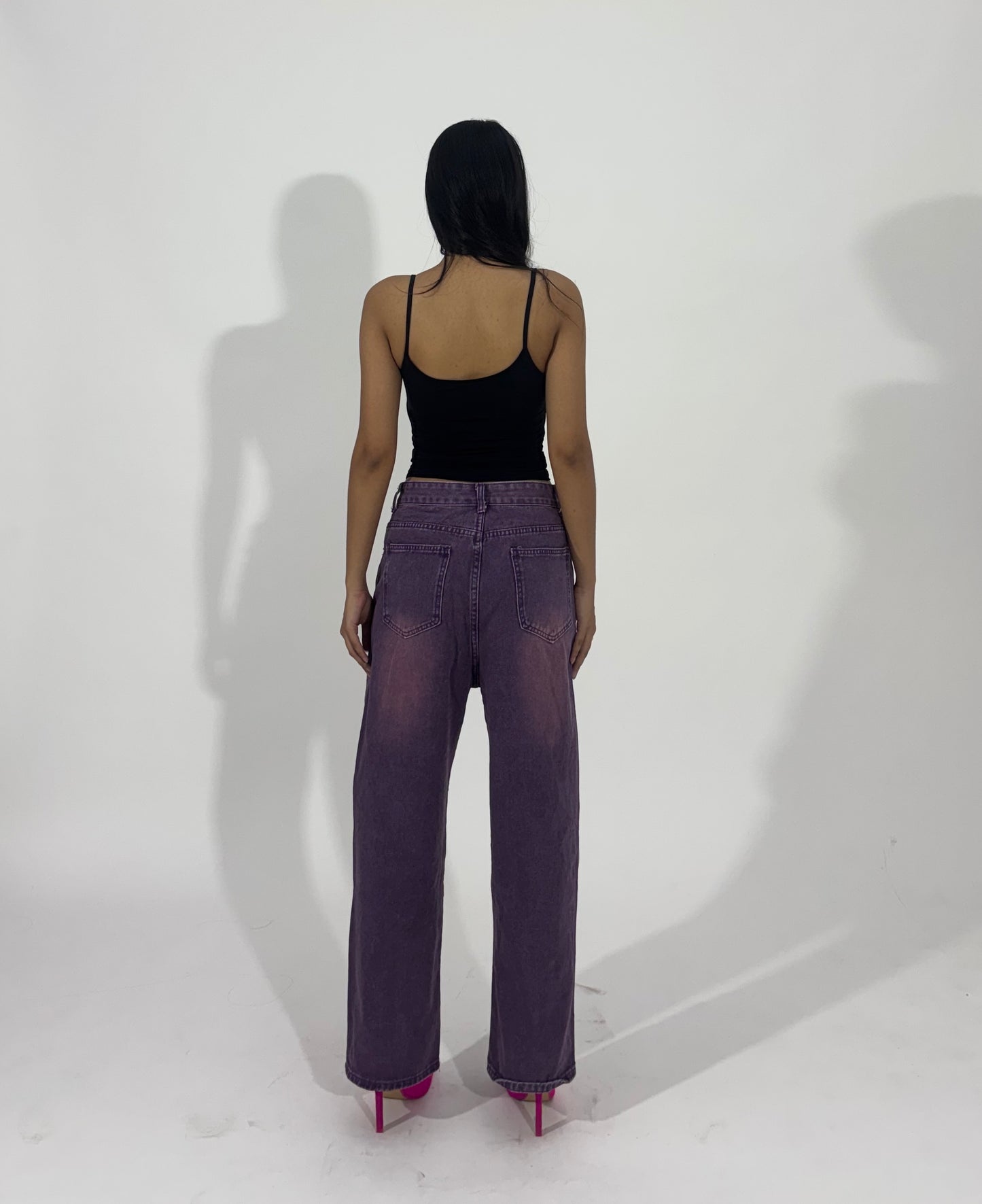 Vintage Wash Utility Wide Leg Women's Jeans