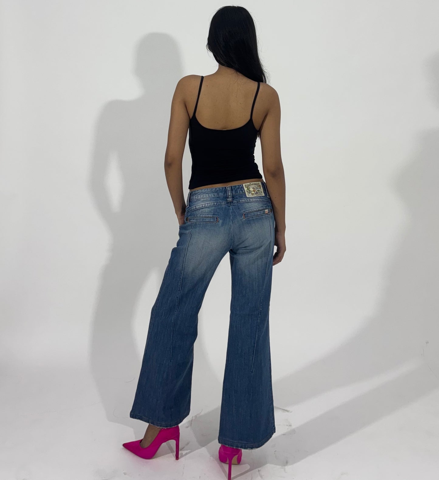 Vintage Wash Wide Leg Women's Jeans