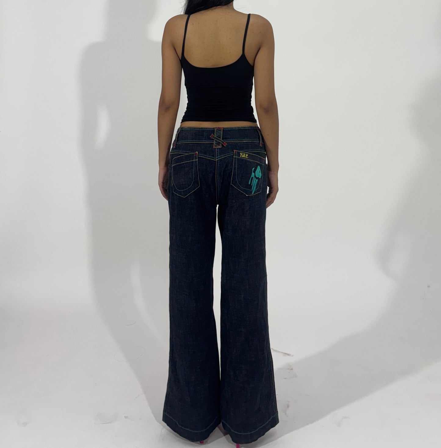 Dark Wash Wide-Leg Women's Jeans
