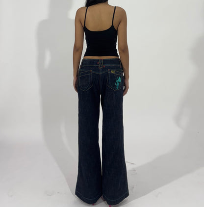 Dark Wash Wide-Leg Women's Jeans