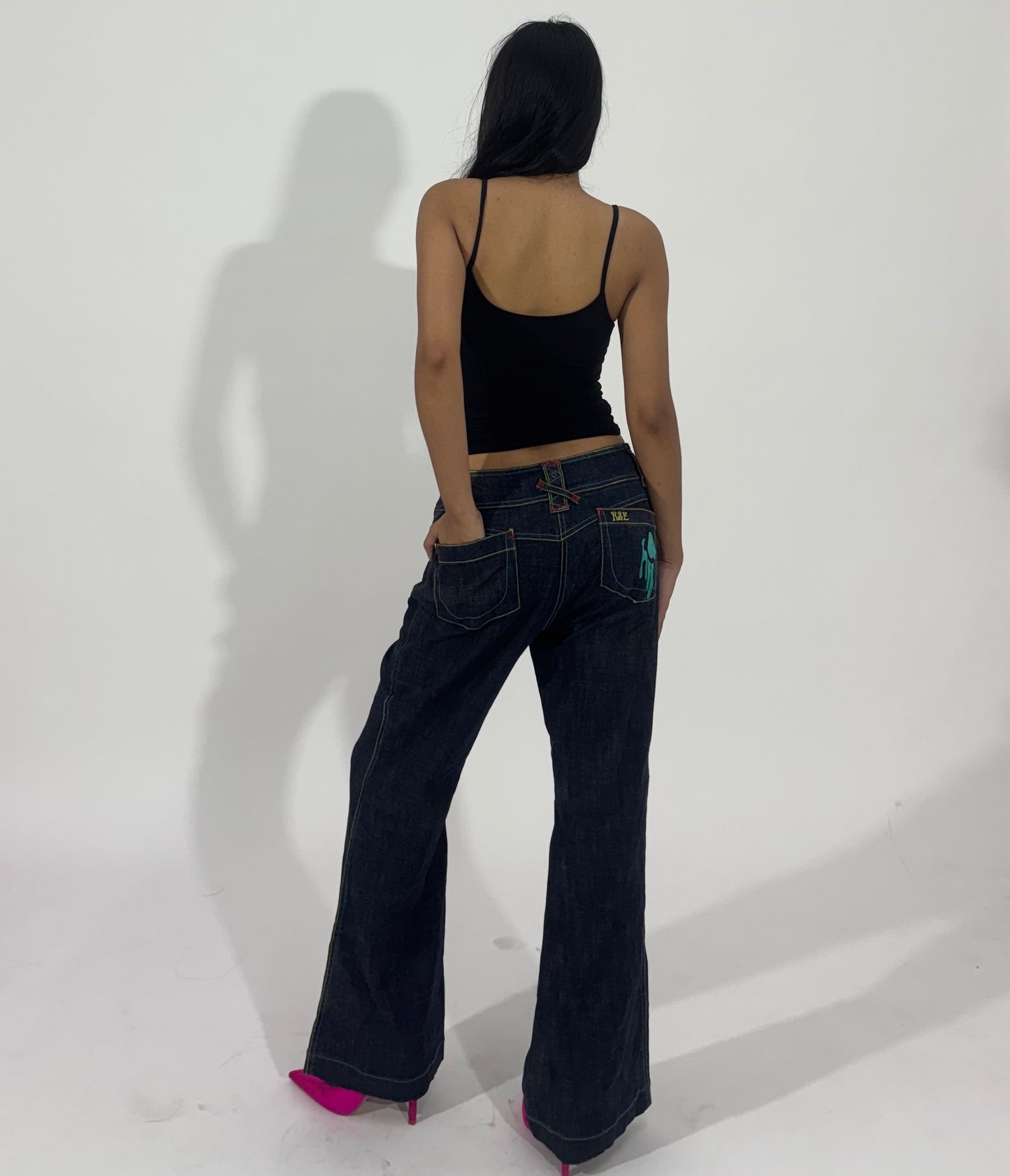 Dark Wash Wide-Leg Women's Jeans