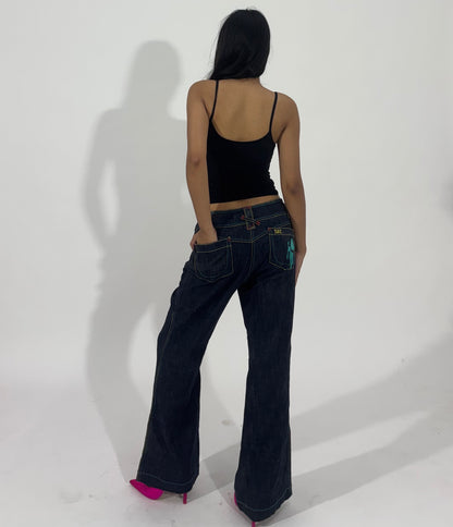 Dark Wash Wide-Leg Women's Jeans