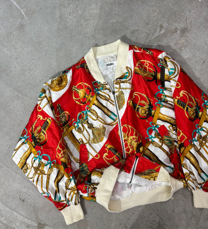 Unisex Jacket Bomber Vintage Chain Print