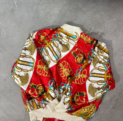 Unisex Jacket Bomber Vintage Chain Print
