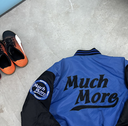 Vintage Puffer Varsity Jacket - Blue/Black