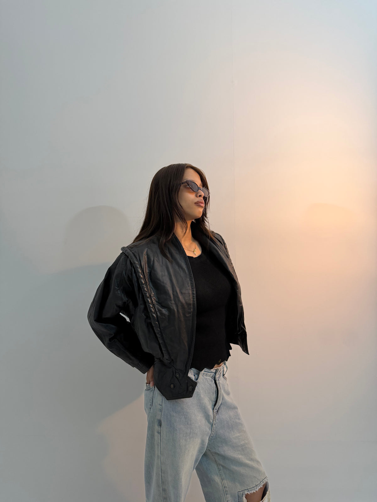 Vintage Black Asymmetrical Moto Unisex Leather Jacket