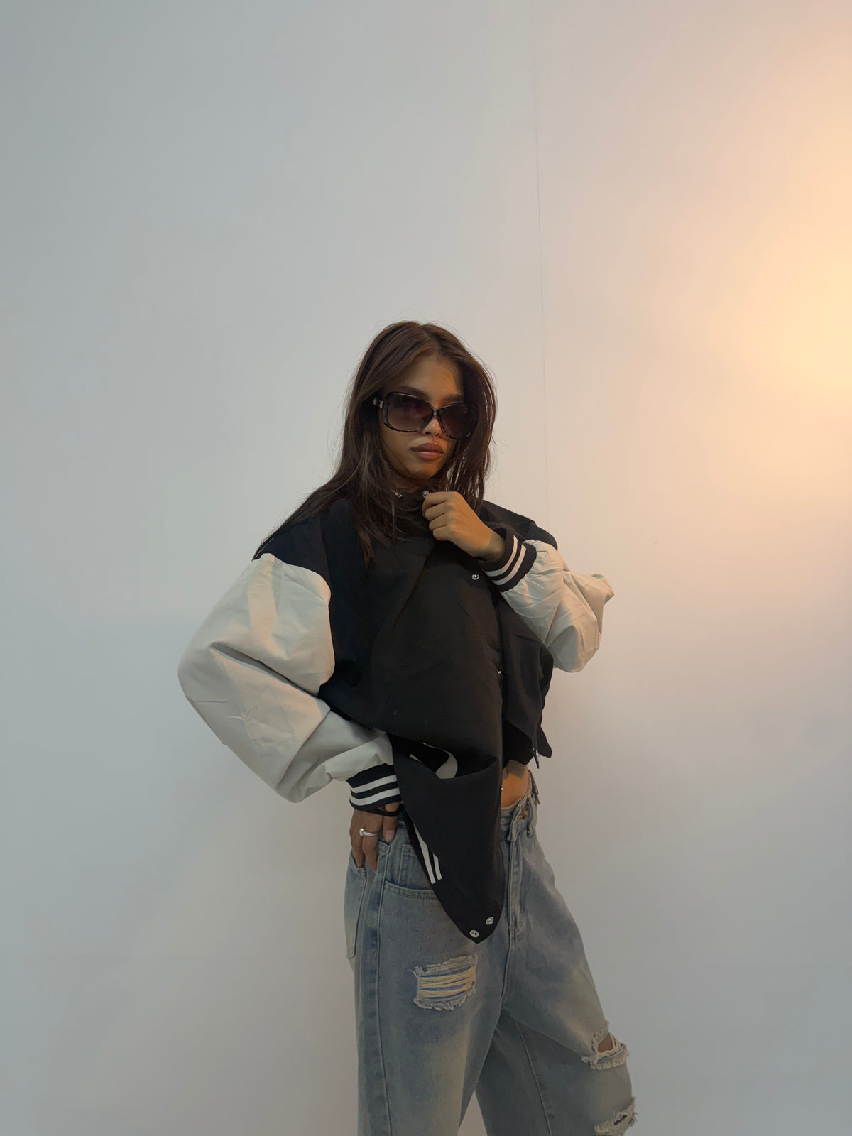 Vintage Graphic Contrast Unisex Bomber Jacket