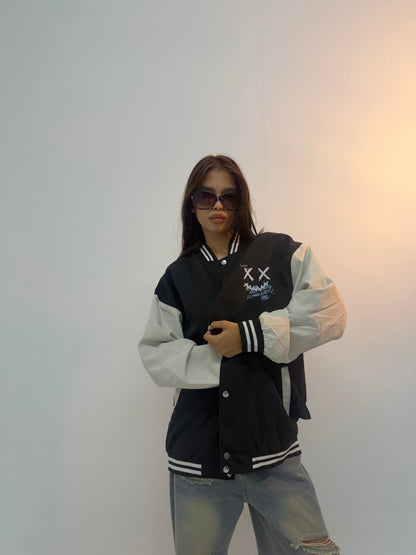 Vintage Graphic Contrast Unisex Bomber Jacket