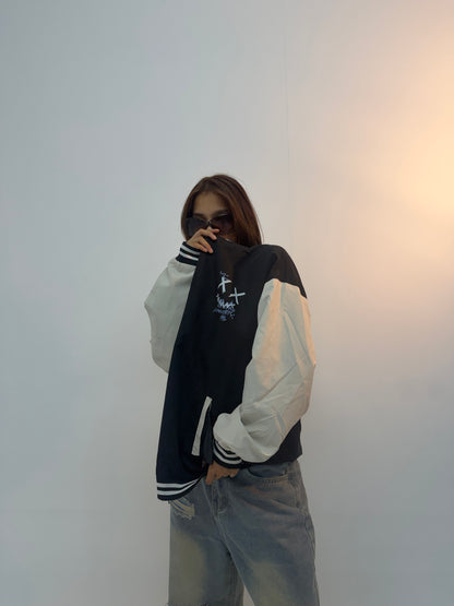 Vintage Graphic Contrast Unisex Bomber Jacket