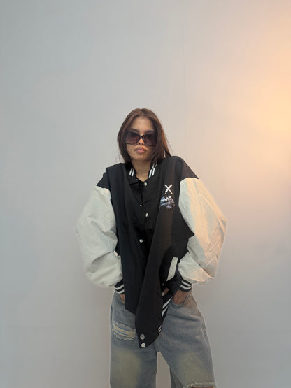 Vintage Graphic Contrast Unisex Bomber Jacket