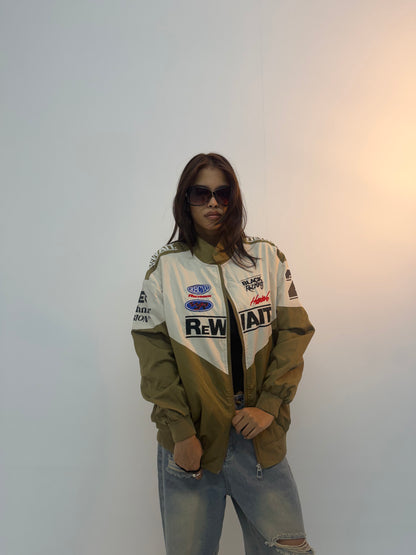 Vintage Graphic Contrast Unisex Bomber Jacket