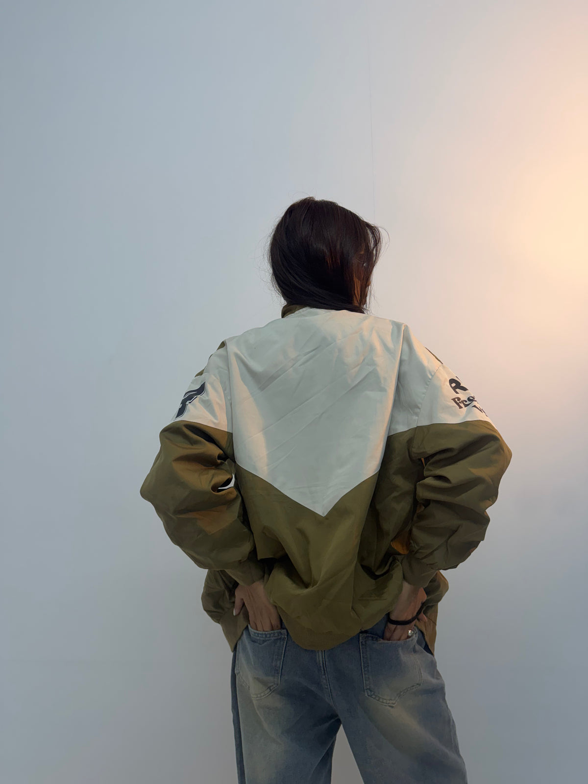 Vintage Graphic Contrast Unisex Bomber Jacket