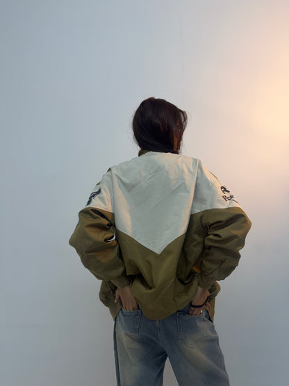 Vintage Graphic Contrast Unisex Bomber Jacket