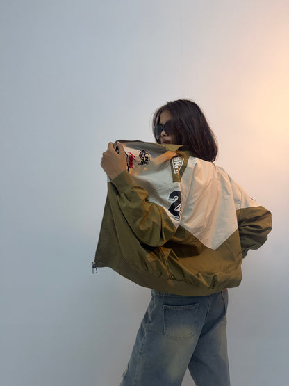 Vintage Graphic Contrast Unisex Bomber Jacket