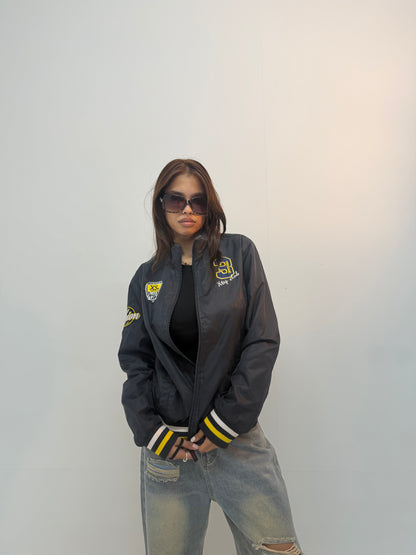 Vintage Racing Patchwork Unisex Bomber Jacket