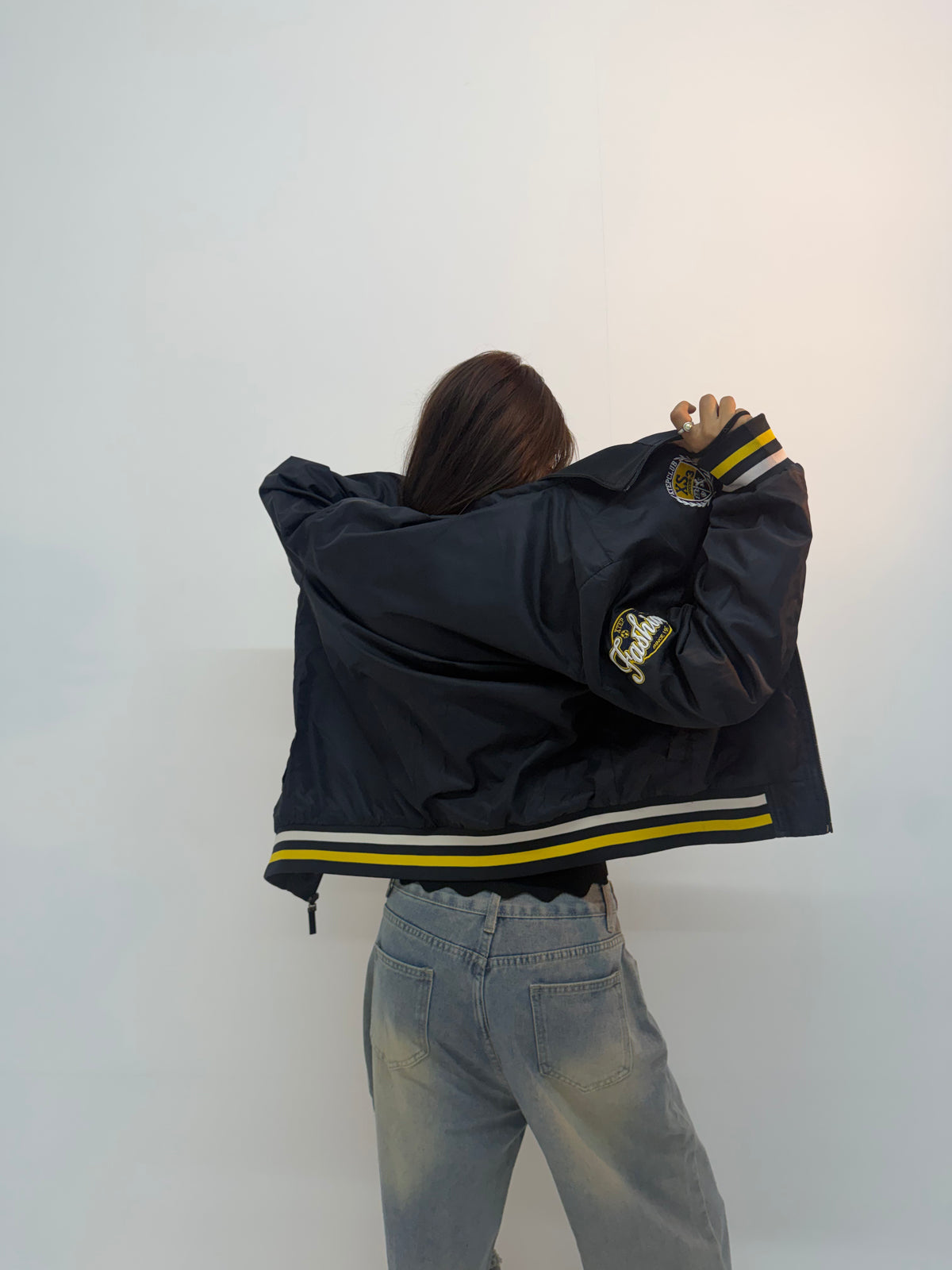 Vintage Racing Patchwork Unisex Bomber Jacket