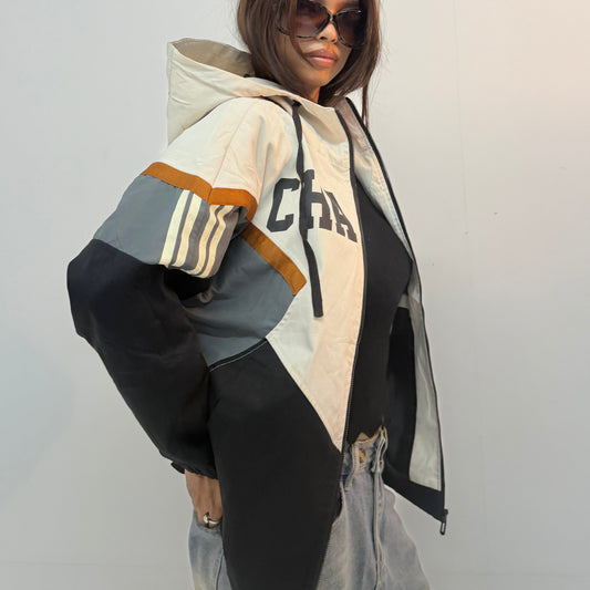 Vintage Colorblock Racing Graphic Unisex Bomber Jacket