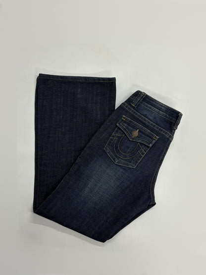 Vintage Dark Wash Bootcut Denim Jeans