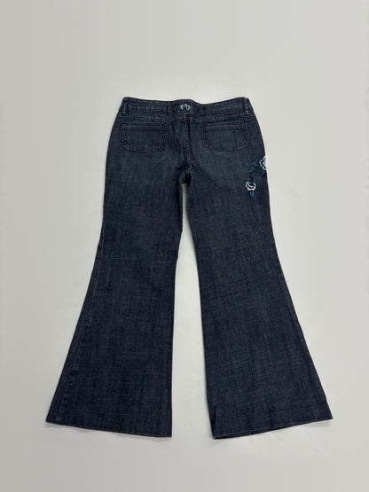 Embroidered Flared  Women's Jeans