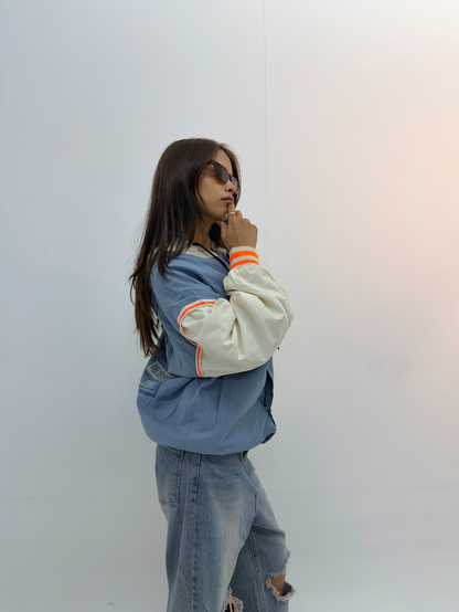 Retro Varsity Blue Unisex Jacket