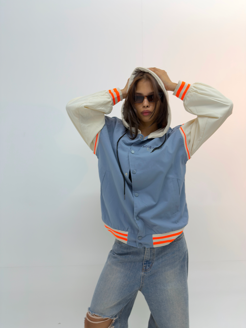 Retro Varsity Blue Unisex Jacket