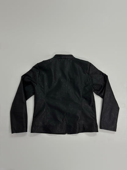 Unisex Classic Black Leather Jacket
