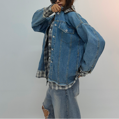 Vintage Oversized Washed Denim Jacket
