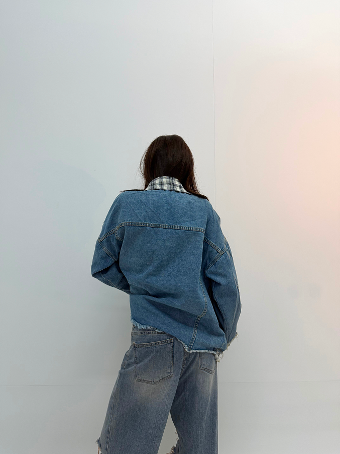 Vintage Oversized Washed Denim Jacket