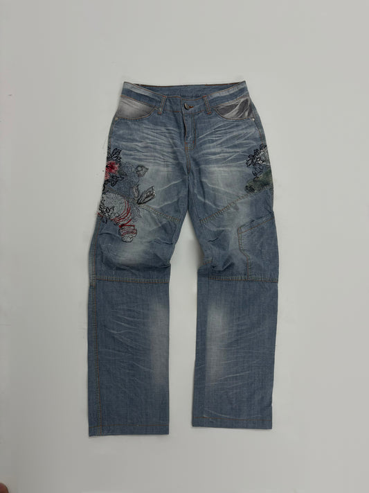 Women's Jeans Patchwork Light Wash