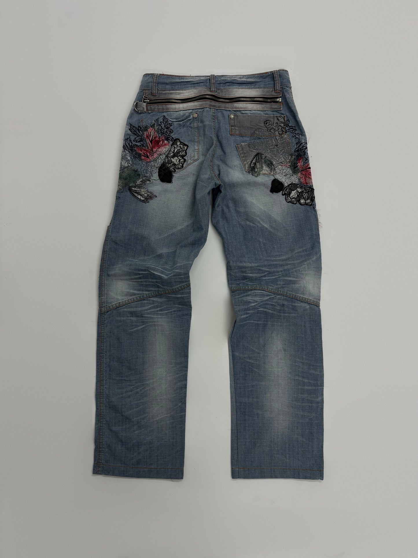 Light Wash Patch Work Women's Jeans